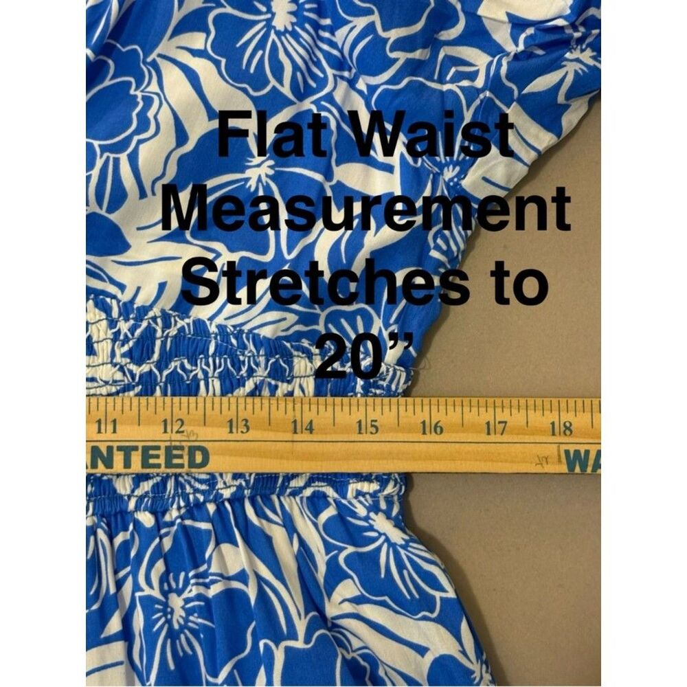 NWT Chic Blue Floral Maxi Dress - Picture 8 of 11